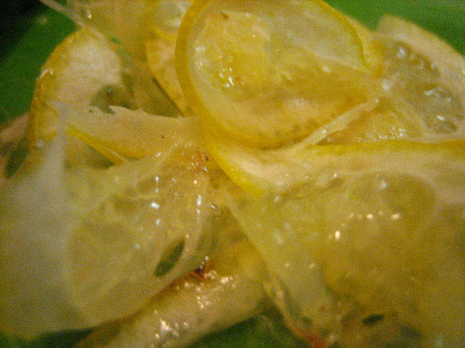lemon shavings