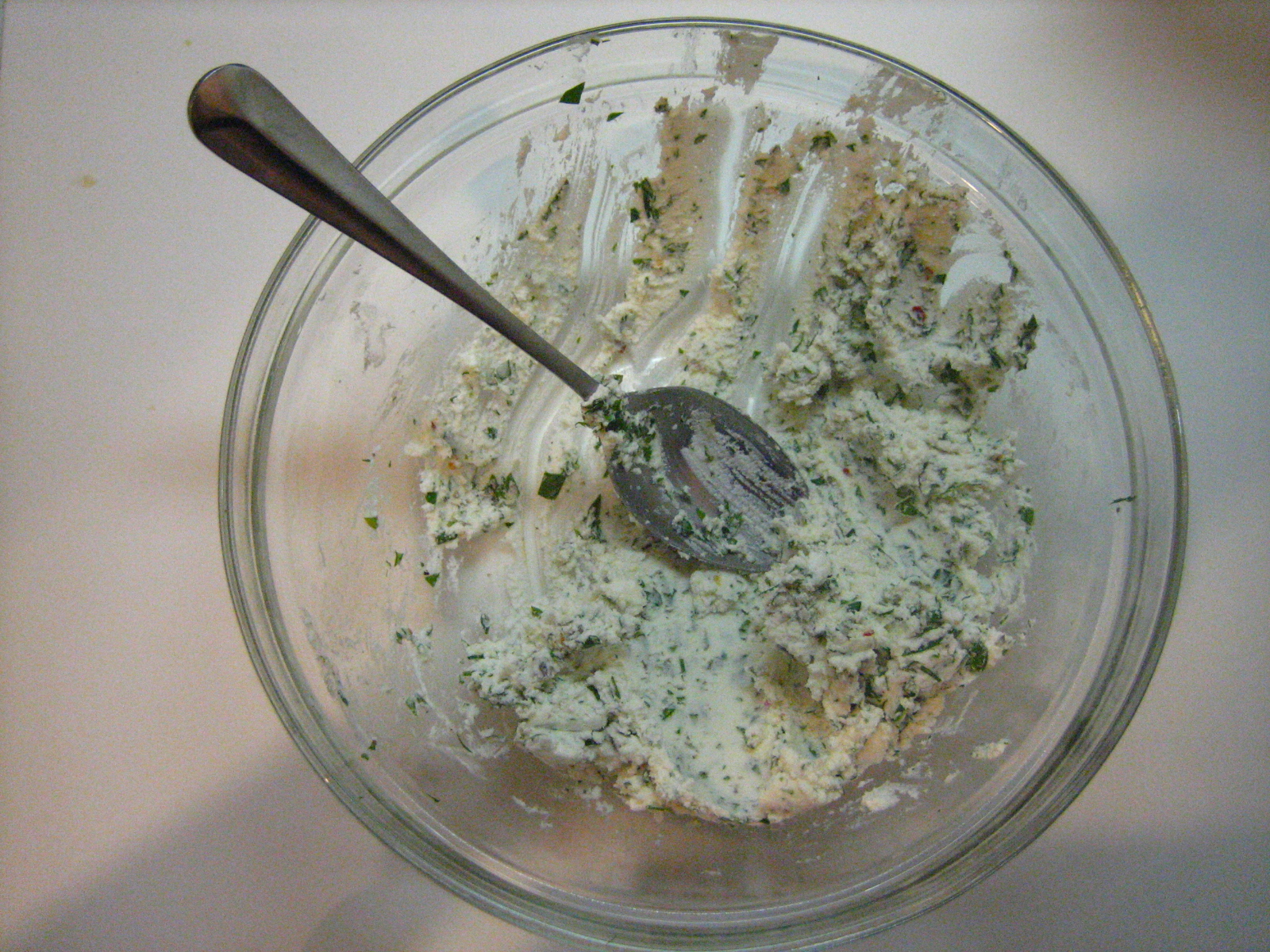 remnants of herbed goat cheese