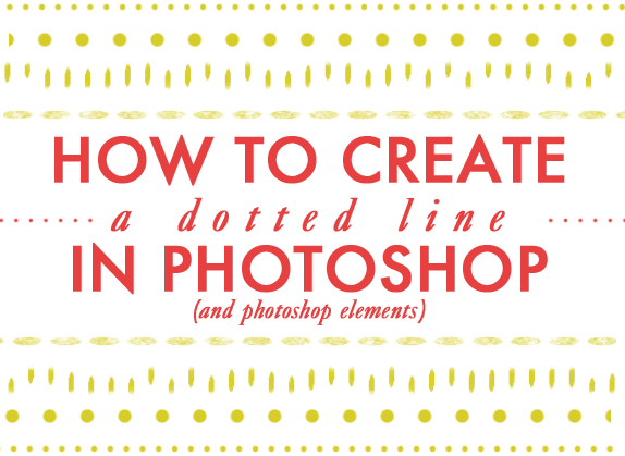 how to create a dotted line in photoshop