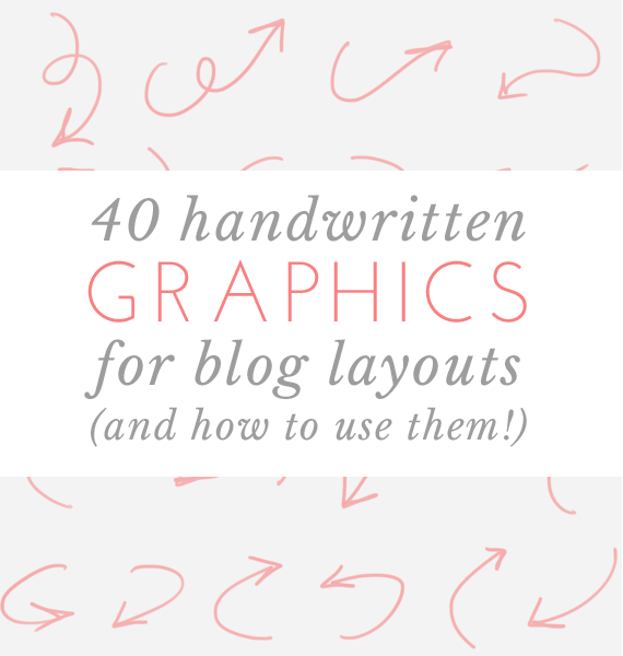 free download - 40 handwritten graphics for blog layouts | via vmac+cheese