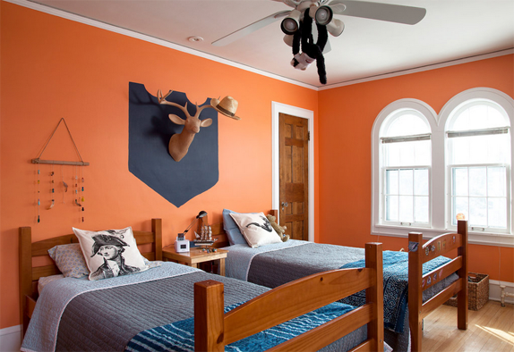 orange bedroom