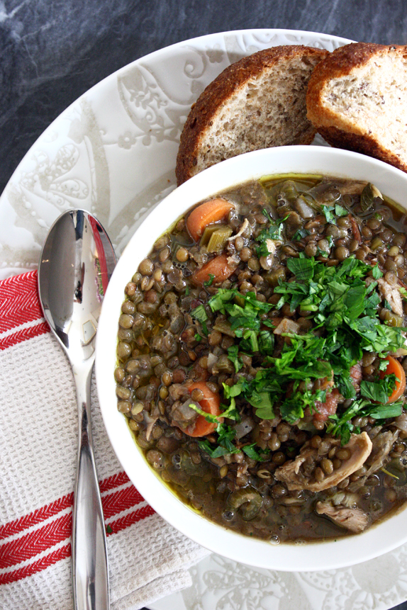 easy chicken and lentil stew recipe