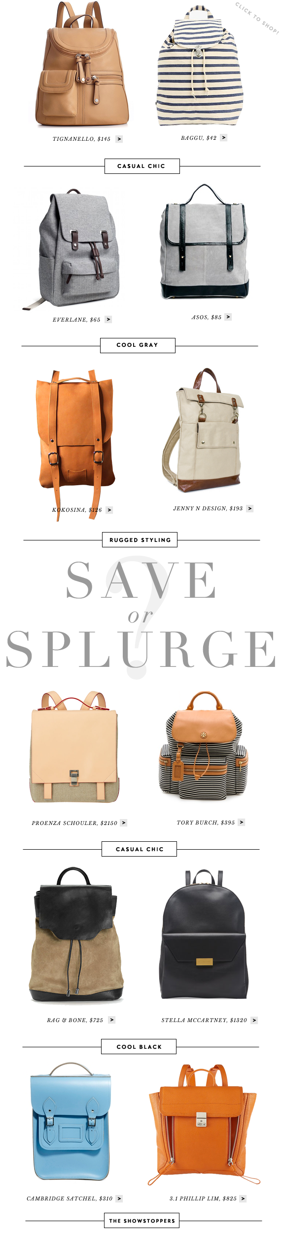 12 backpacks - budget and splurge options